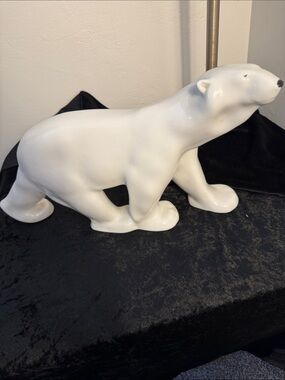 Porcelain Polar Bear Lomonosov Porcelain,Large Rare Sculpture